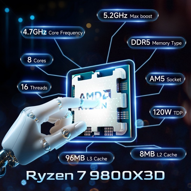 AMD Ryzen 7 9800X3D AM5 Gaming - огляд і ціна Pc Gaming Amd Ryzen 7